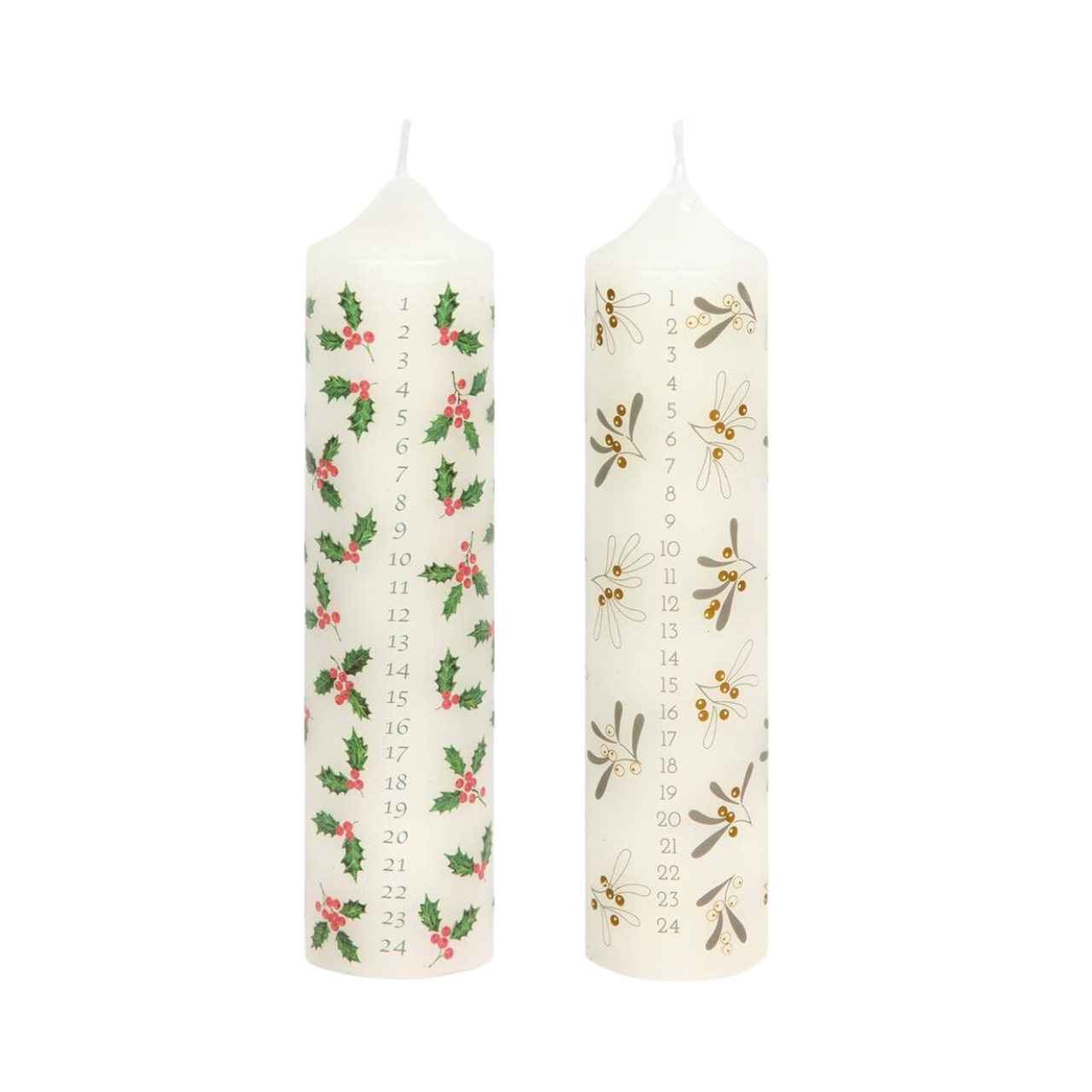 Christmas Mistletoe Advent Candle