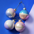 Vintage Two Tone Luxe Glitter Baubles