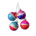 Vintage Two Tone Luxe Glitter Baubles