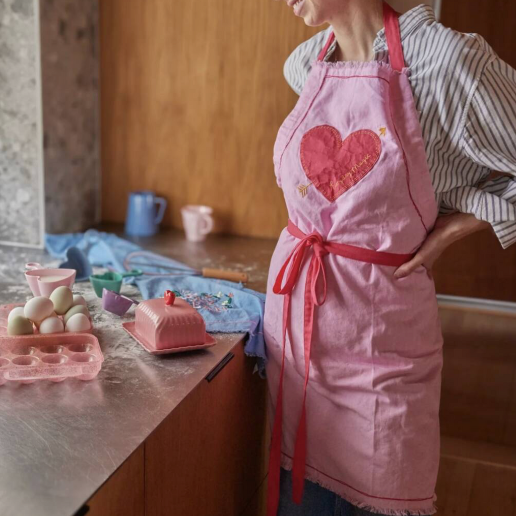 Pink Love Heart Apron