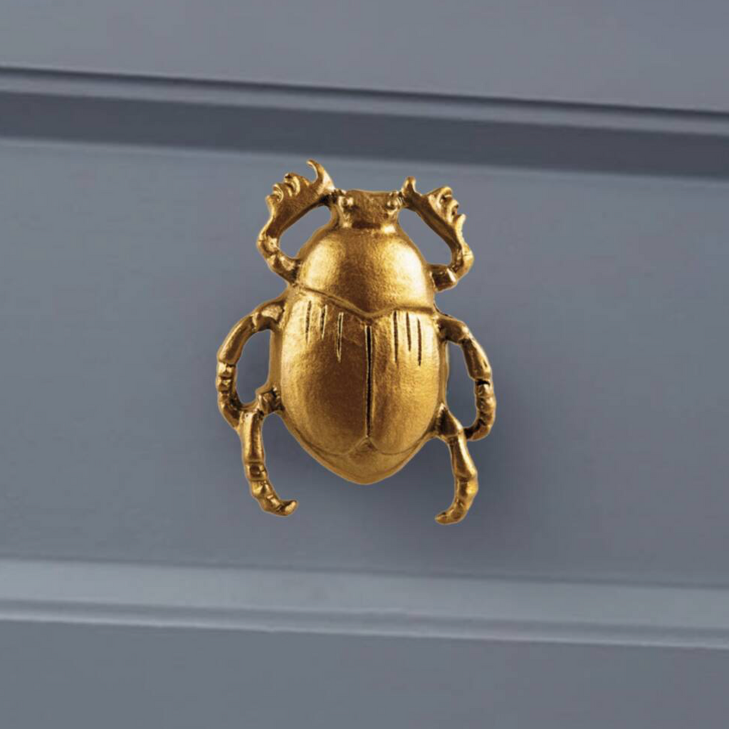 Gold Egypt Scarab Beetle Draw Knobs