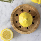 Glass Citrus Juicer With Wooden Reamer