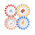 Bright Enamel Colour Block Plates