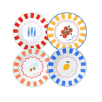 Bright Enamel Colour Block Plates