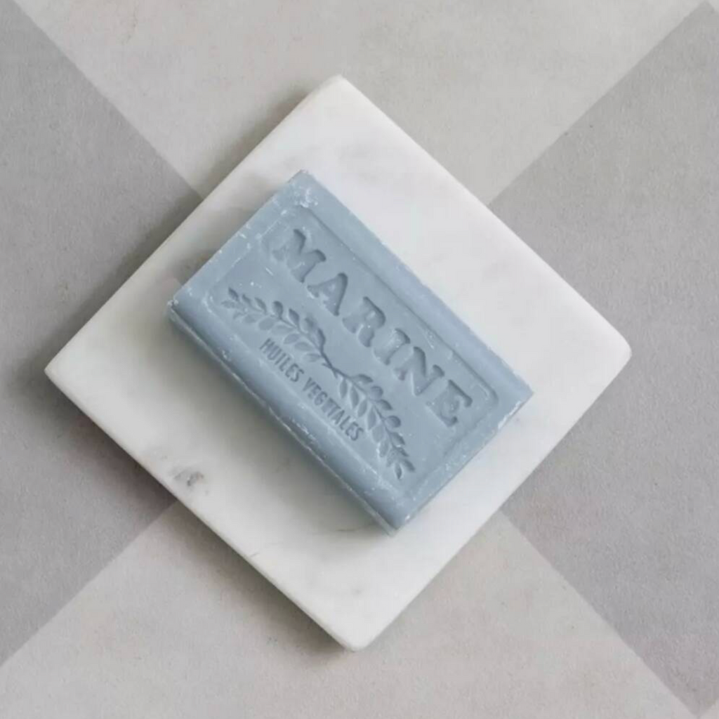 Marble Soap Dish With Marseilles Soap