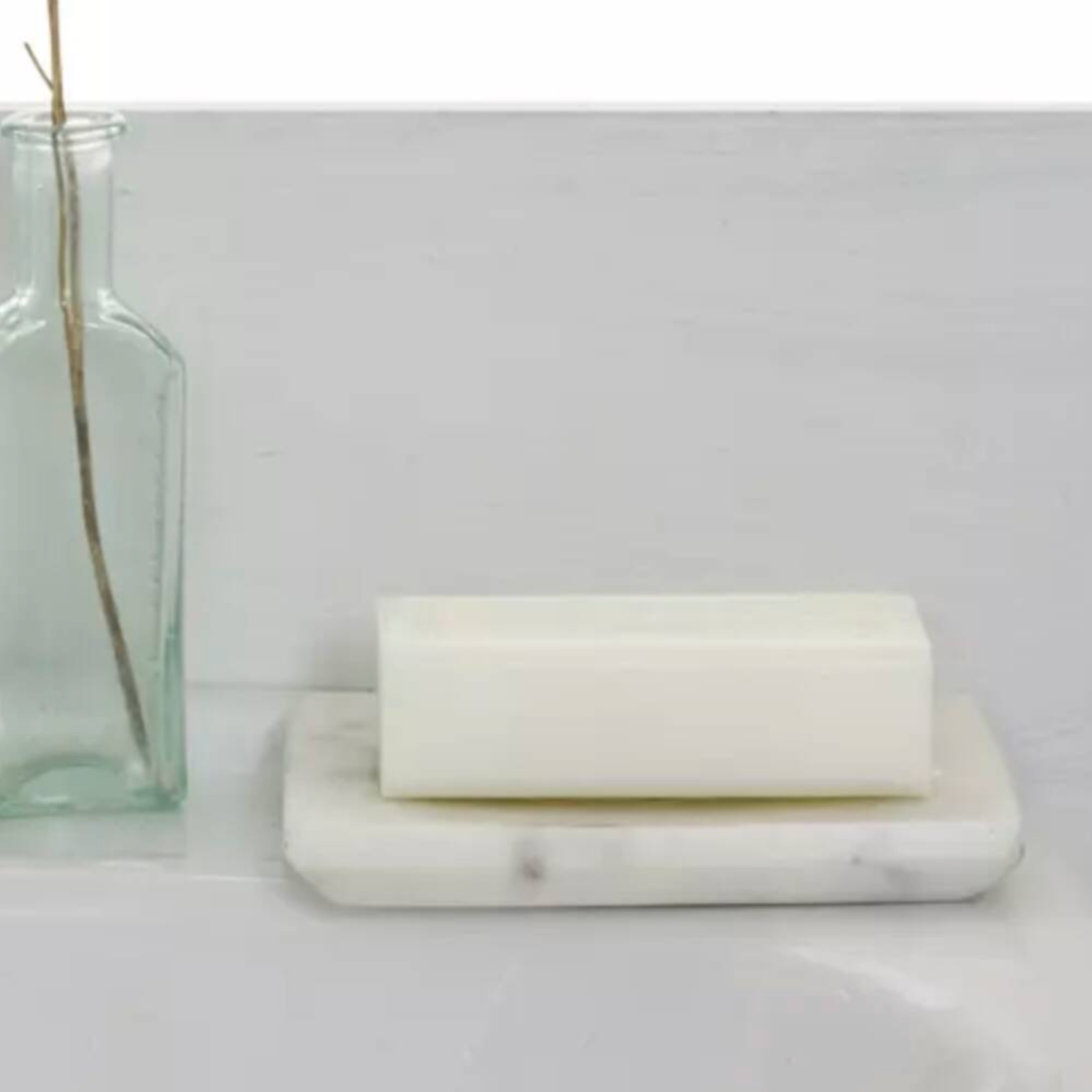 Marble Soap Dish With Marseilles Soap