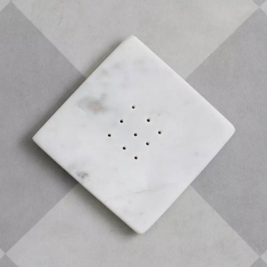 Marble Soap Dish With Marseilles Soap
