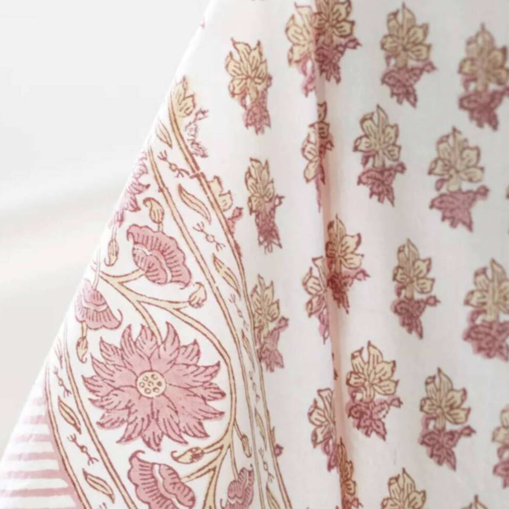 Peony Pink Hand Block Print Napkin