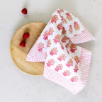 Peony Pink Hand Block Print Napkin