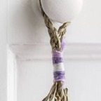Seagrass And Cotton Hanging Basket Lilac