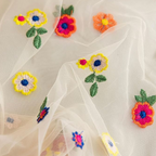 Embroidered Lace Floral Table Runner