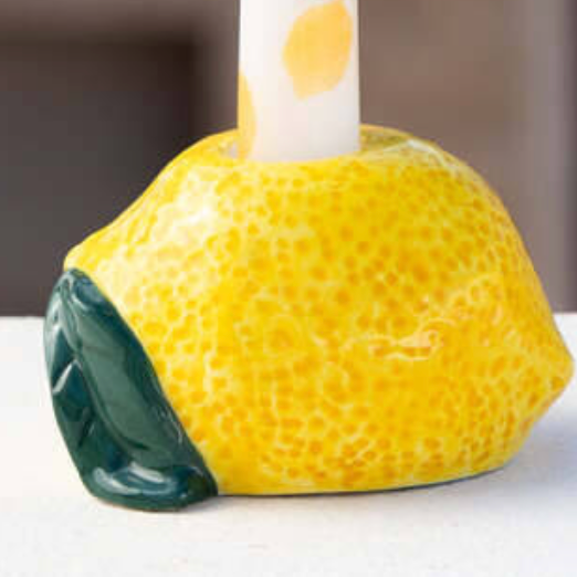 Lemon Ceramic Candle Holder