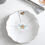Luxe Porcelain Bee Design Plate