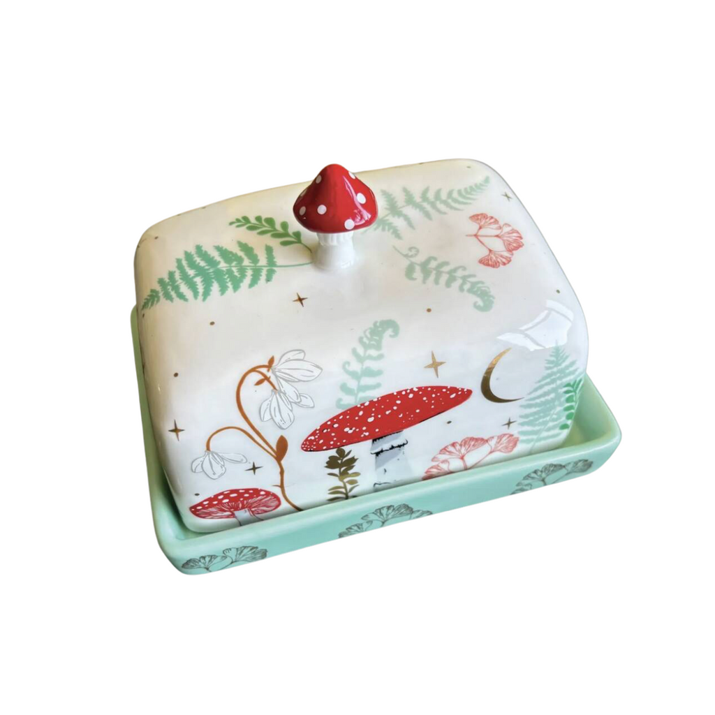Porcelain Forage Butter Dish