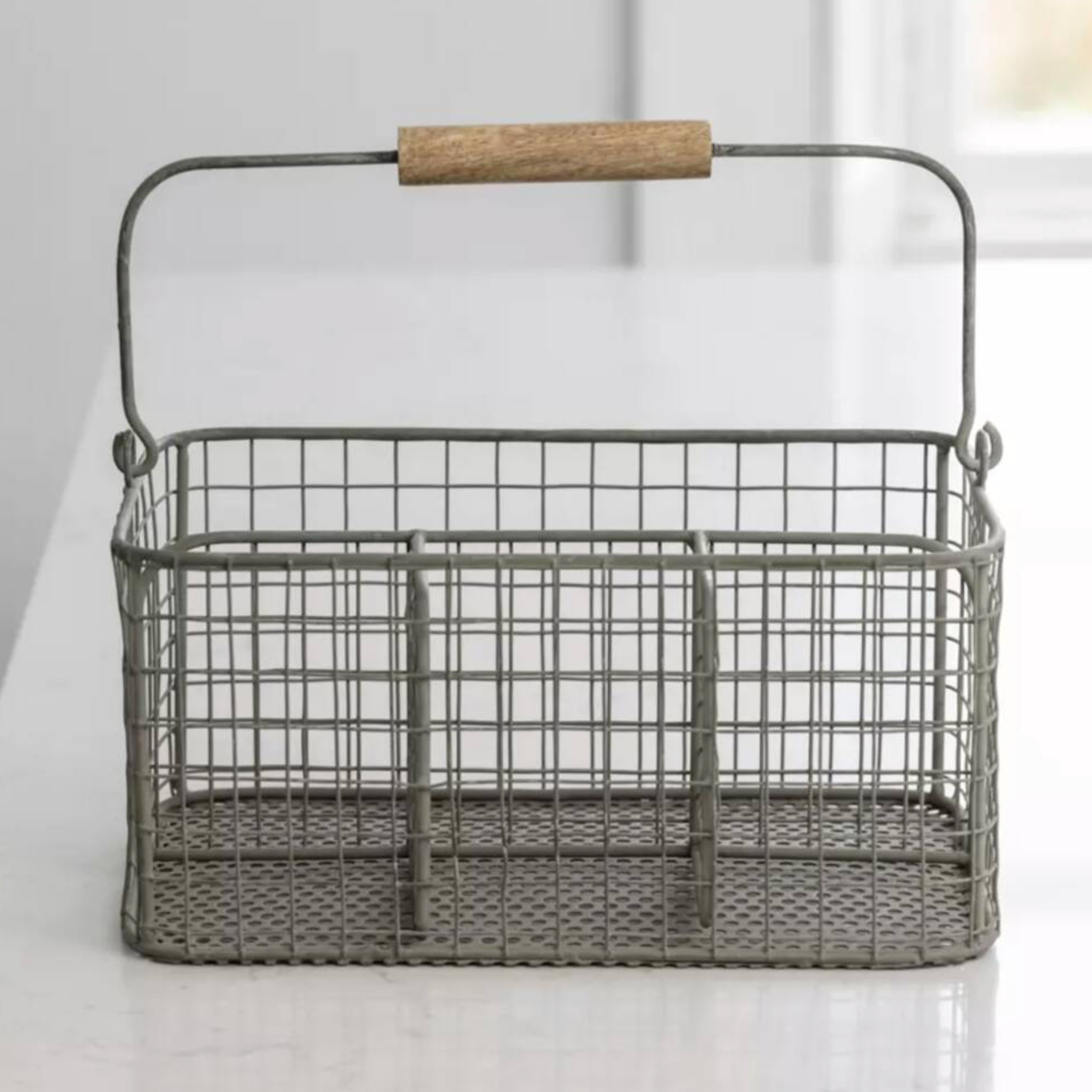 Metal Wire Organisation Cutlery Caddy