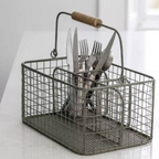 Metal Wire Organisation Cutlery Caddy
