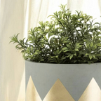 Luxury Gold Geometric Cement Planter