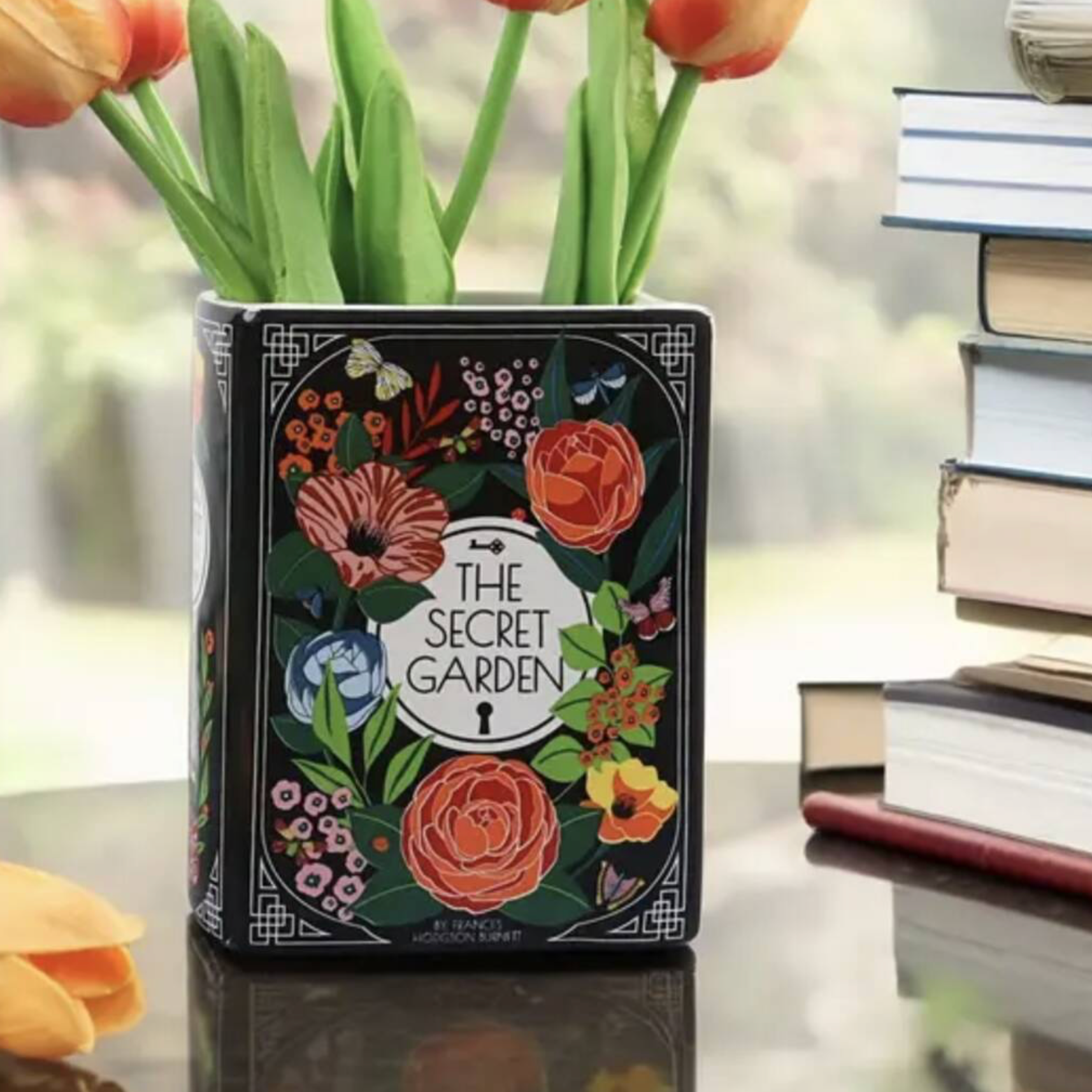 Porcelain Book Vase The Secret Garden