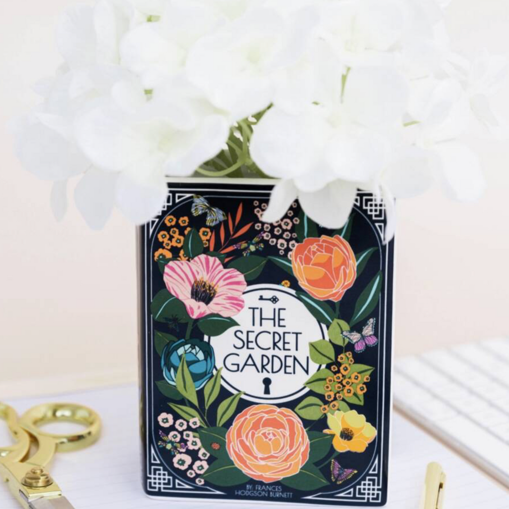 Porcelain Book Vase The Secret Garden