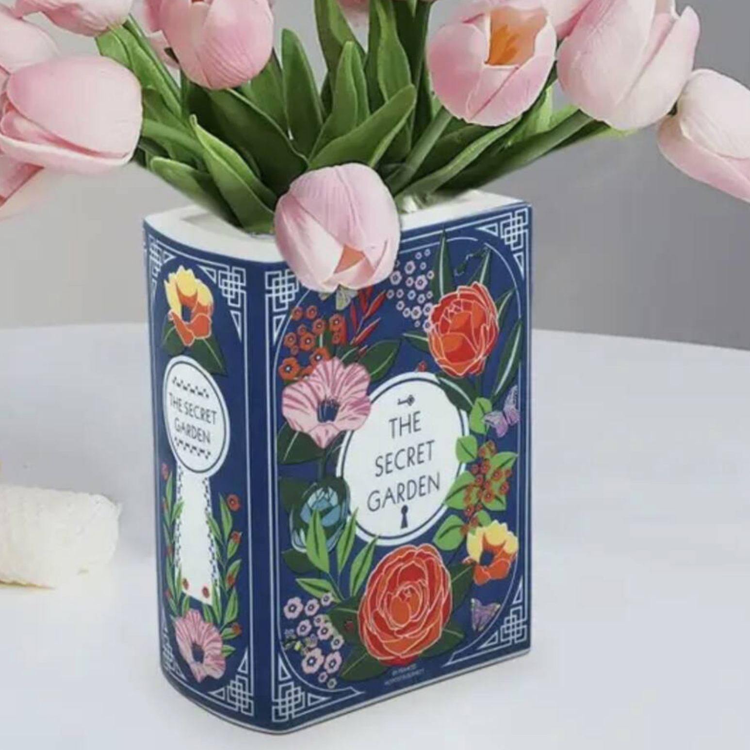 Porcelain Book Vase The Secret Garden