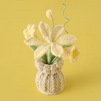 Handmade Yellow Crocheted Vase