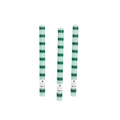 Green Stripe Straight Dinner Candles