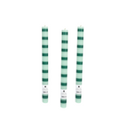 Green Stripe Straight Dinner Candles