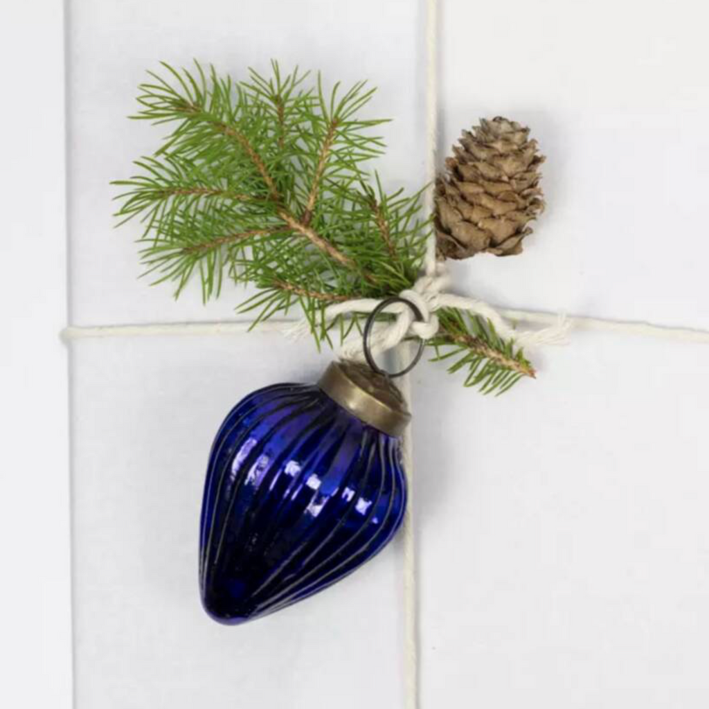 Six Textured Baubles With Sari Loops