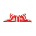 Red Bow Ceramic Candle Holder