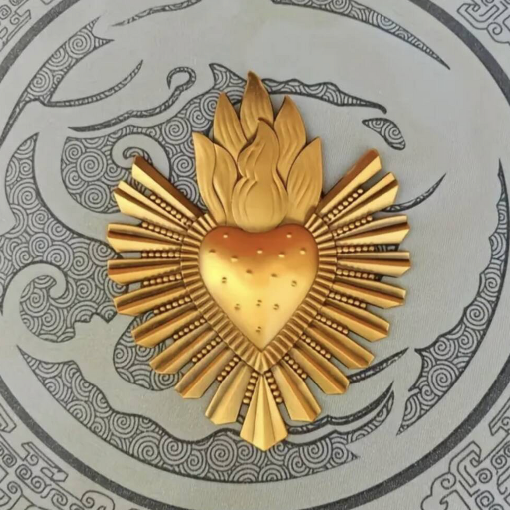 Milagro Metal Gold Heart Decoration