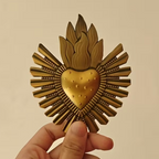 Milagro Metal Gold Heart Decoration