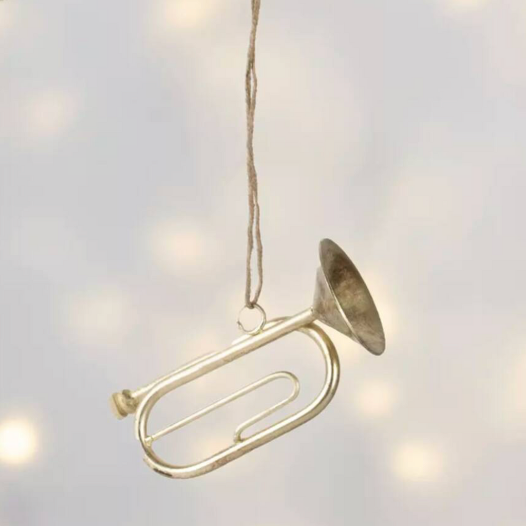 Six Silver Metal Christmas Decorations