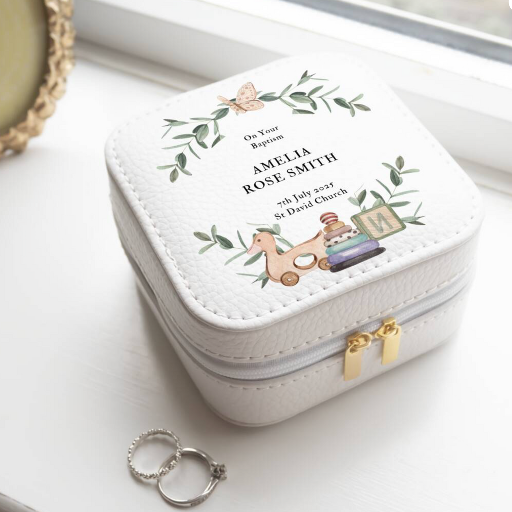 Personalised Christening Keepsake Jewellery Box