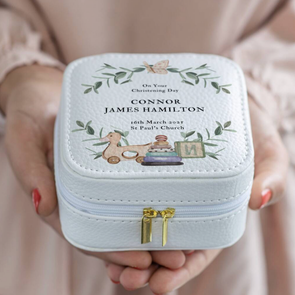 Personalised Christening Keepsake Jewellery Box