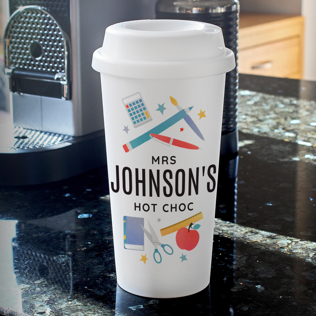 Personalised Teachers Insulated Reusable Eco Travel Cup