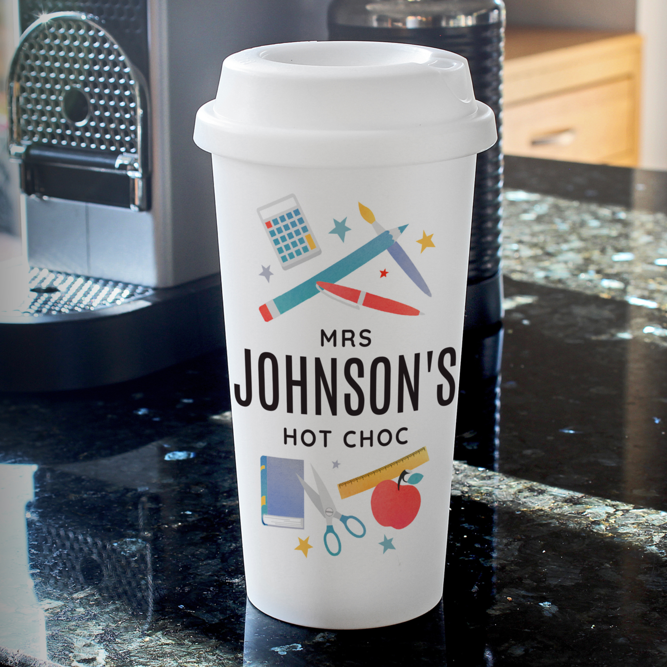 Personalised Teachers Insulated Reusable Eco Travel Cup