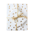 Gold Embossed Heart Gift Wrap