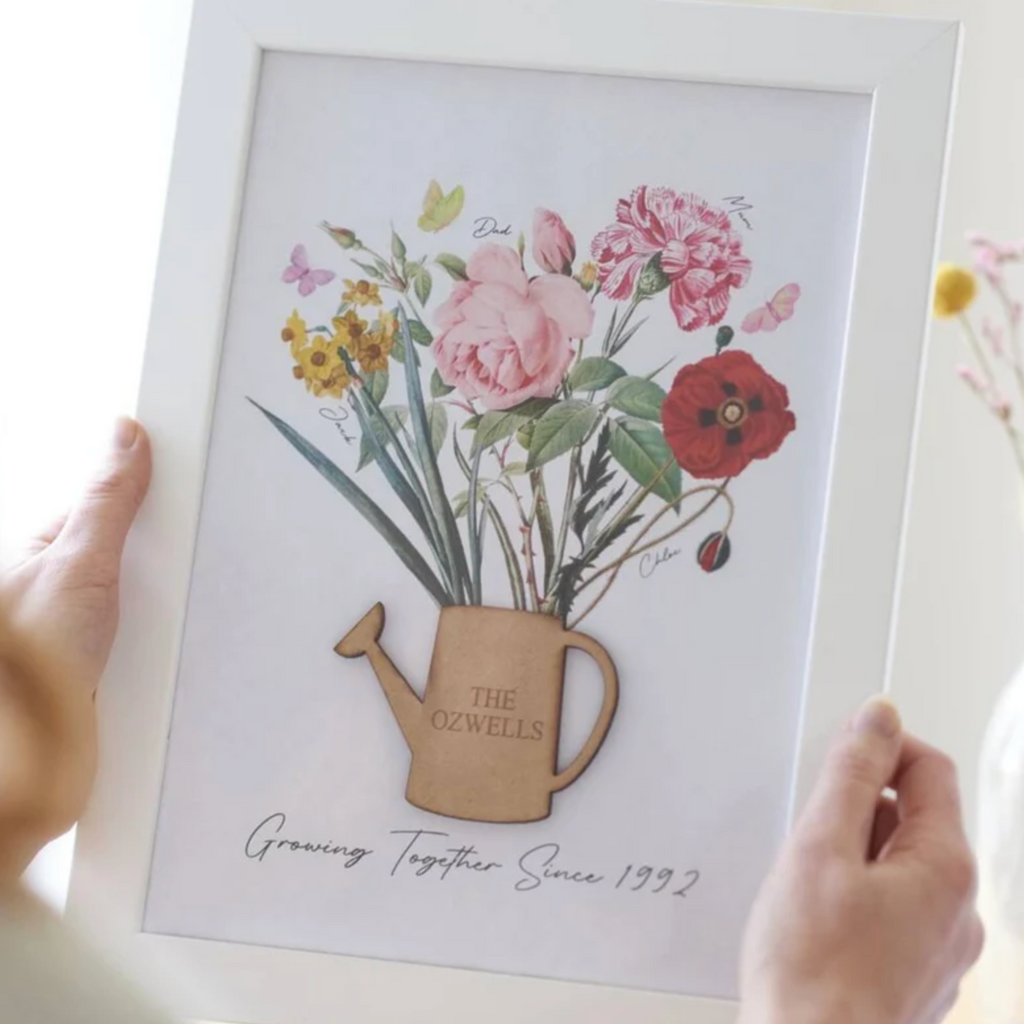 Personalised Birth Flower Family Print