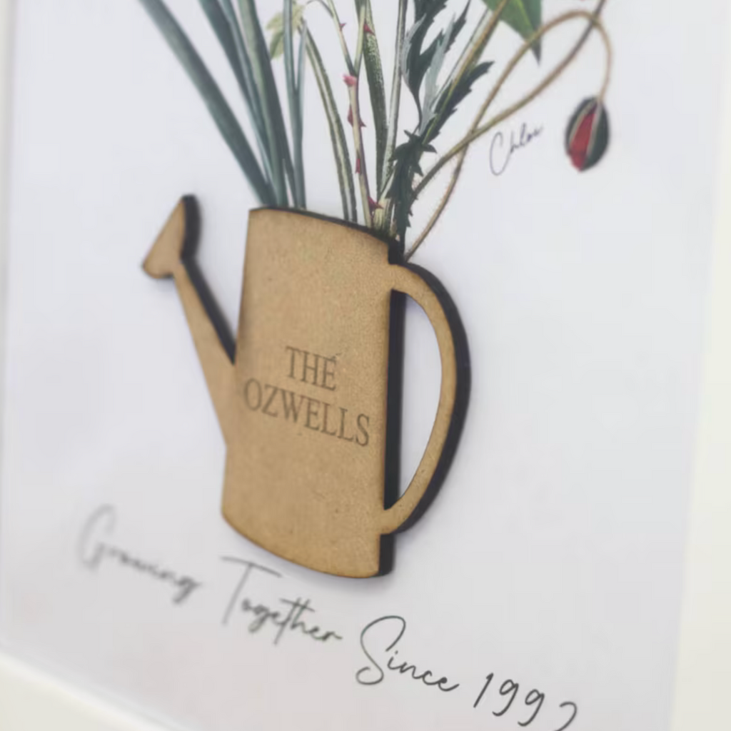 Personalised Birth Flower Family Print