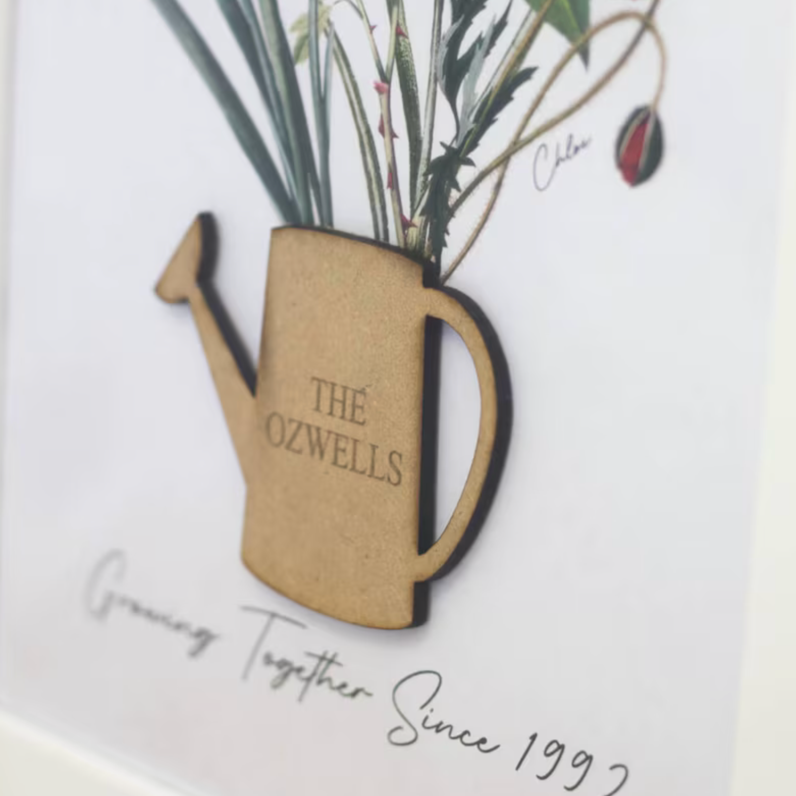 Personalised Birth Flower Family Print