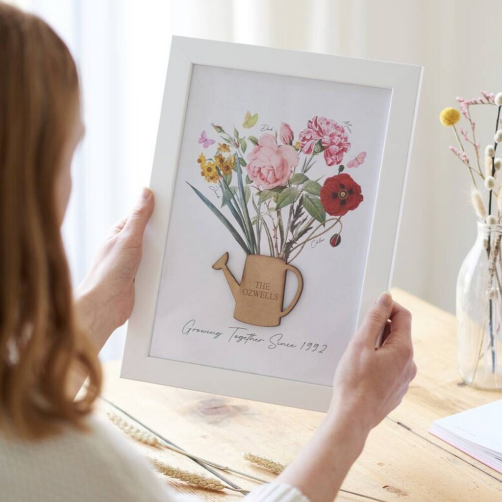 Personalised Birth Flower Family Print