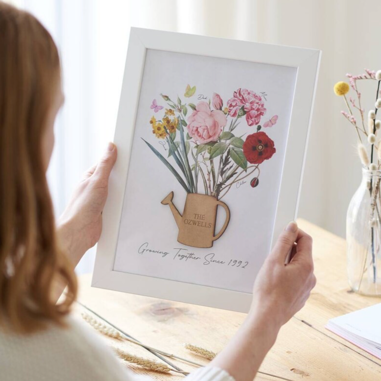 Personalised Birth Flower Family Print