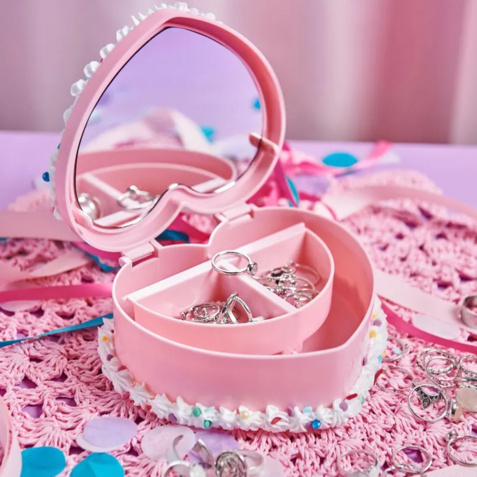 Personalised Fake Cake Jewellery Box With Sprinkles