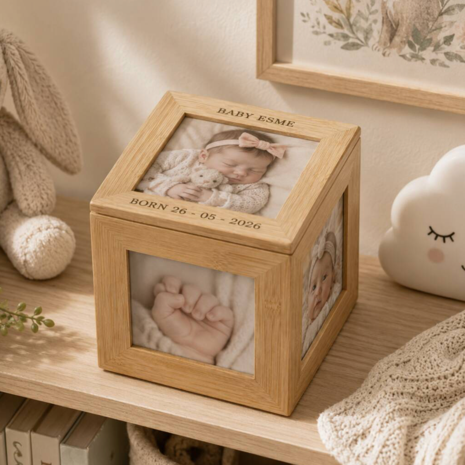 Personalised Photo Cube Keepsake Box