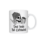 Personalised Dead Inside But Caffeinated Skeleton Mug