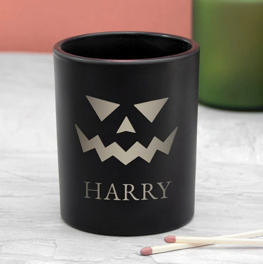 Personalised Jack-O'-Lantern Halloween Candle Holder