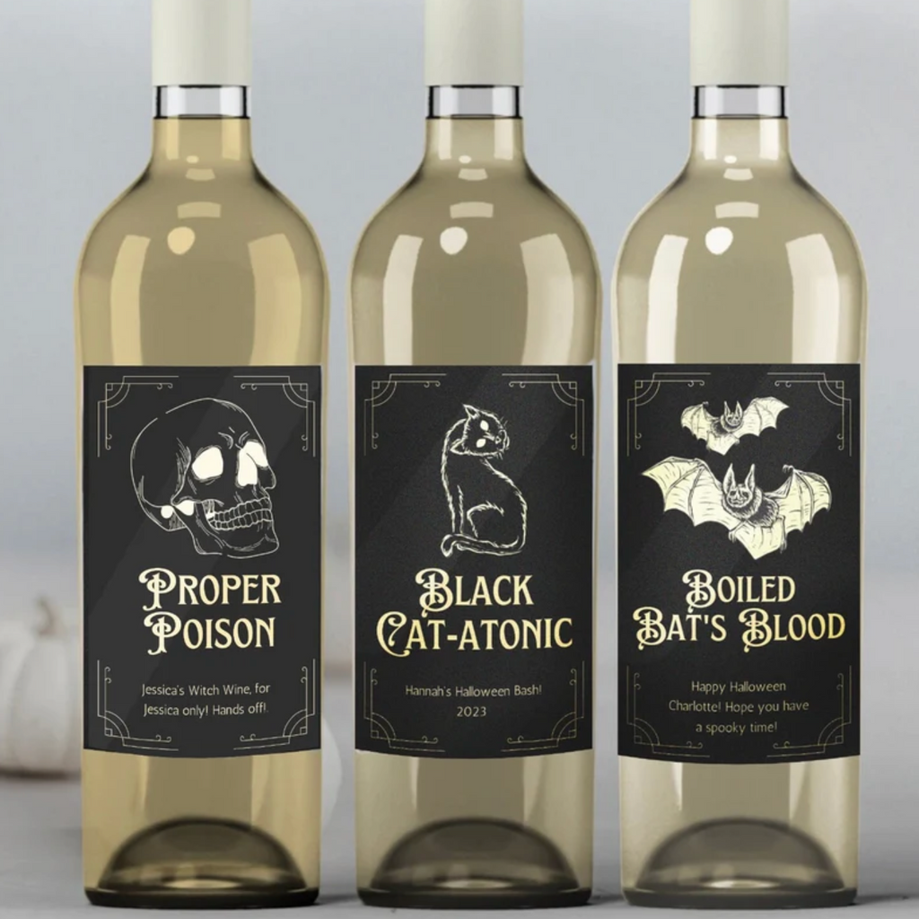 Personalised Halloween Wine Label