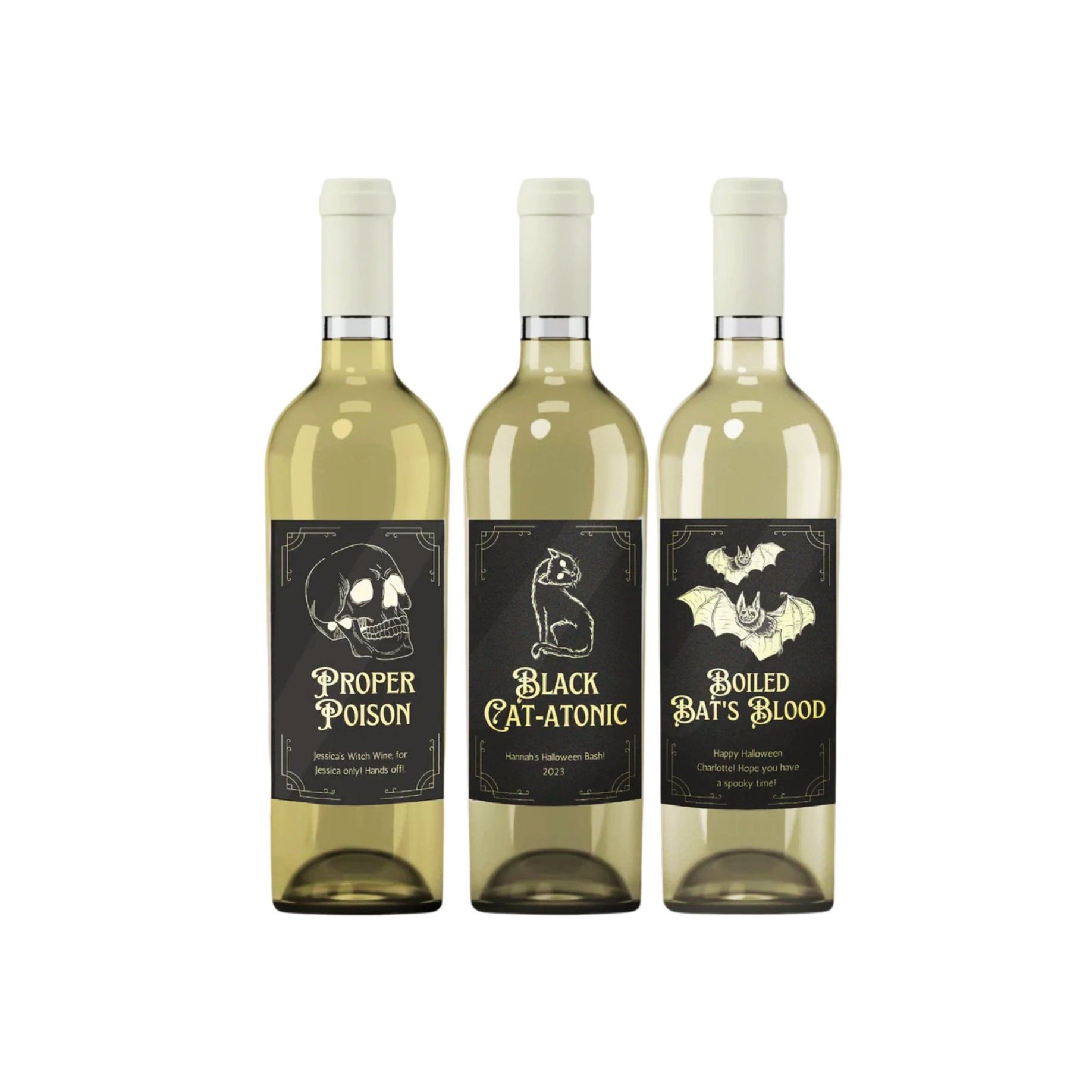 Personalised Halloween Wine Label