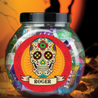 Personalised Sugar Skull Halloween Sweet Jar