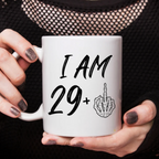 Funny Skeleton Middle Finger Birthday Mug